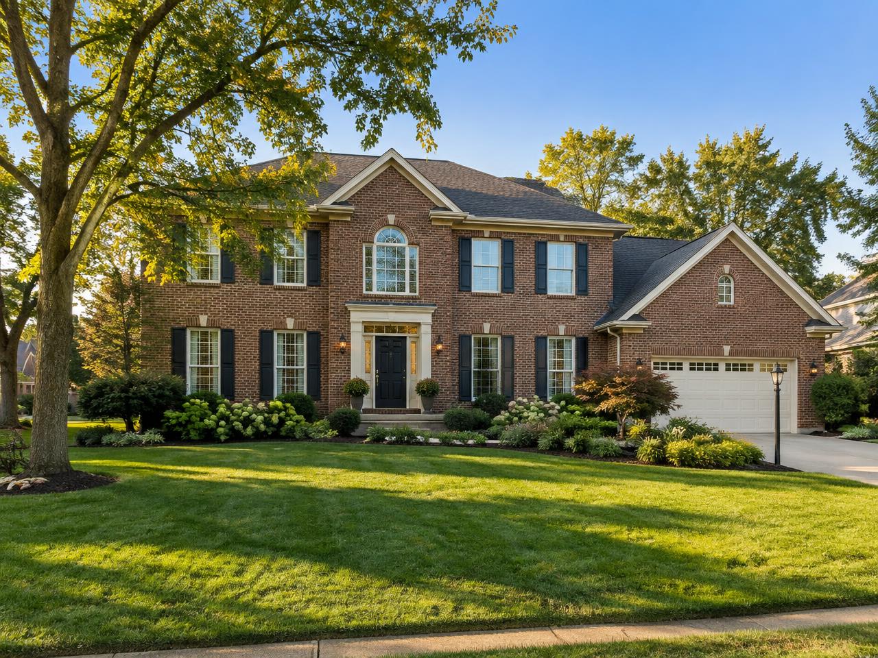 Brick colonial home in Oakland County, Michigan